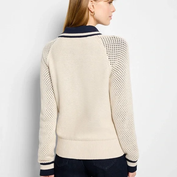 NIC + ZOE COTTON MESH ZIPPED UP CARDIGAN
(Size large) - Picture 4 of 11